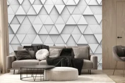 Fototapeta: Geometryczny wzór w trójkąty 3d