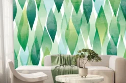 Fototapeta: Geometryczny wzór w abstrakcyjne liście