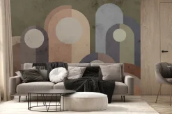 Fototapeta: Geometryczny wzór z betonową teksturą