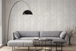 Fototapeta: Geometryczny wzór biało szara jodełka