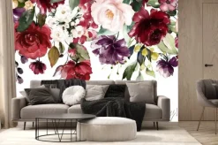 Fototapeta: Girlanda z malowanych kwiatów