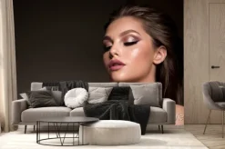 Fototapeta: Glamour portrait of beautiful woman model with fresh daily makeup