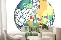 Fototapeta: Globe polityczna koncentruje się na europie