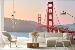 Fototapeta: Golden gate bridge o zachodzie słońca