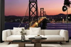 Fototapeta: Golden gate bridge na tle zachodu słońca