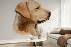 Fototapeta: Golden retriever ilustracja psa na białym tle