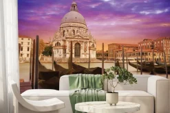 Fototapeta: Gondole u stóp bazyliki santa maria della salute