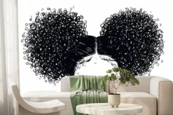 Fototapeta: Głowa dziewczyny w kucykach afro