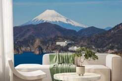 Fototapeta: Góra fuji i morze z izu miasta prefekturze shizuoka, japonia.