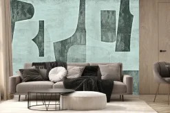 Fototapeta: Graffiti kształty w zielonych kolorach