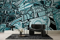 Fototapeta: Graffiti z abstrakcyjnymi postaciami