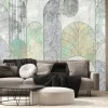 Fototapeta: Grunge concrete wall with ornaments and prints. digital tiles