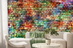 Fototapeta: Grunge kolorowe ściany, pusty pokój