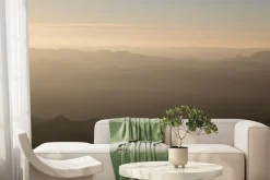 Fototapeta: Gęsta mgła nad ciemną pustynią