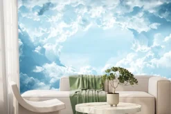 Fototapeta: Gęste chmury na błękitnym niebie