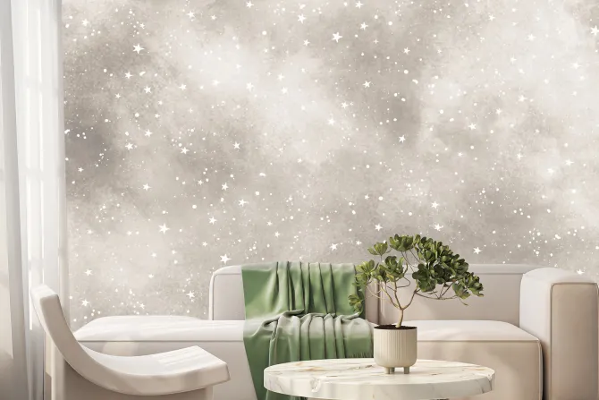 Fototapeta: Gwiaździste niebo w stylu akwareli