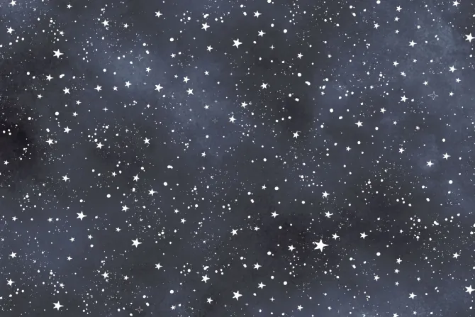 Fototapeta: Gwiaździste niebo w stylu akwareli