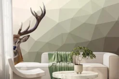 Fototapeta: Half reniferów streszczenie na trójk? t nowoczesne br? zowe t?