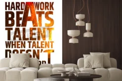 Fototapeta: Hard work beats talent when talent doesnt work hard. motivational