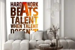 Fototapeta: Hard work beats talent when talent doesnt work hard. motivational
