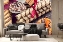 Fototapeta: Herbatniki na stole