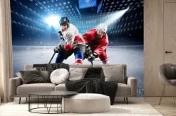 Fototapeta: Hokeiści na lodzie podczas meczu