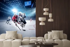 Fototapeta: Hokeiści trafia krążek i ataków