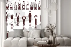 Fototapeta: Ikony butelek napojów i kranów piwo