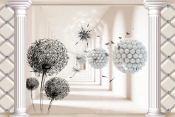 Fototapeta: Ilustracja 3d z kolumnami i dmuchawcami