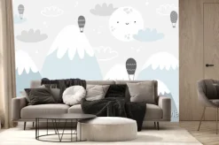 Fototapeta: Ilustracja gór w stylu skandynawskim