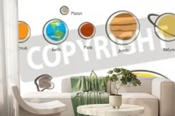 Fototapeta: Ilustracja z planet układu słonecznego