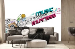 Fototapeta: Ilustracji muzycznej doddle w kształcie gitary