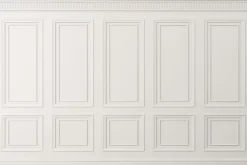 Fototapeta: Imitacja boazerii w białych kolorach