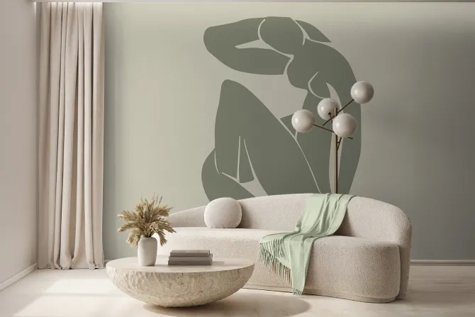 Fototapeta: Imitacja ciała kobiety na jasnym tle