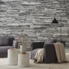 Fototapeta: Imitacja ściany z szarego kamienia