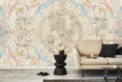 Fototapeta: Imitacja eleganckiego dywanu w stylu boho