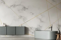 Fototapeta: Imitacja marmuru ze złotawymi liniami