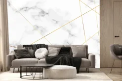 Fototapeta: Imitacja marmuru ze złotawymi liniami