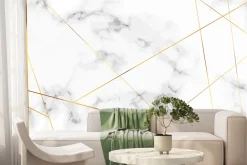 Fototapeta: Imitacja marmuru ze złotawymi liniami