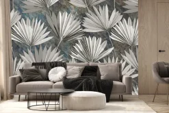 Fototapeta: Imitacja stalowego wachlarzu liści