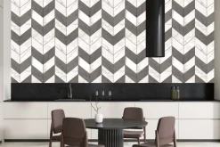 Fototapeta: Imitacja szarych i białych płytek