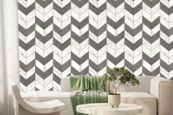 Fototapeta: Imitacja szarych i białych płytek