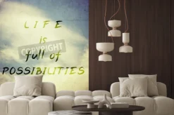 Fototapeta: Inspirująca motywacyjne życie cytat na vintage wzór tła.