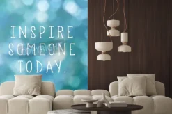 Fototapeta: Inspirujące cytaty na bokeh światła