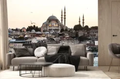 Fototapeta: Istanbuls ocean with cruise ship