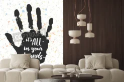 Fototapeta: Its all in your hands. calligraphic inspiration quote.