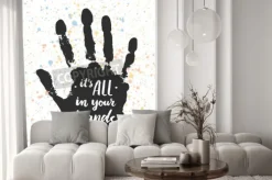 Fototapeta: Its all in your hands. calligraphic inspiration quote.