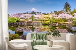 Fototapeta: Japoński krajobraz z widokiem na fuji