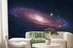 Fototapeta: Jasna galaktyka spiralna z gwiazdami galaxy andromeda nasa