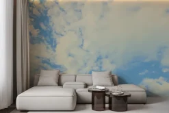 Fototapeta: Jasne obłoki na tle błękitnego nieba